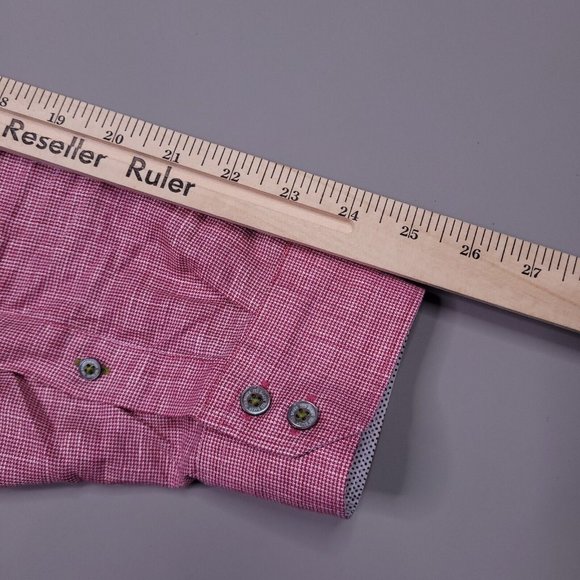 Ted Baker Cotton Linen Roll Tab Flip Cuff Button Up Shirt Lightweight Preppy 3 M - Picture 7 of 9